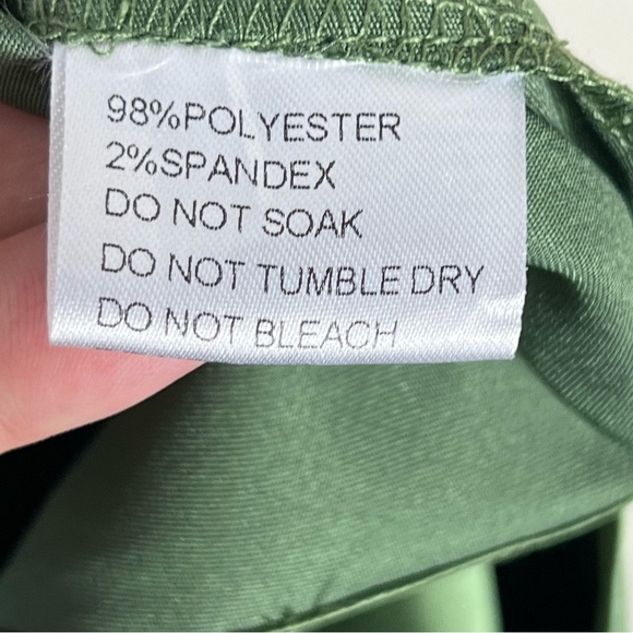 Billy J Monte Satin Slip Midi Dress - Olive Size 4 NWT Bridesmaid Weddin… - Picture 11 of 16